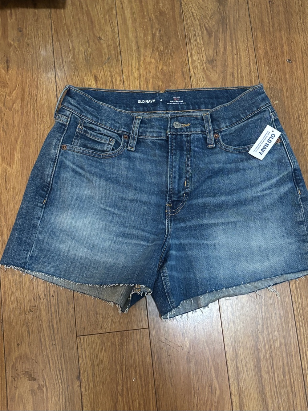 Old Navy Women's Medium Blue Denim Frayed Hem Shorts